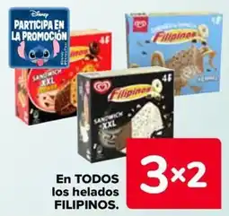 Carrefour FILIPINOS En todos los helados oferta