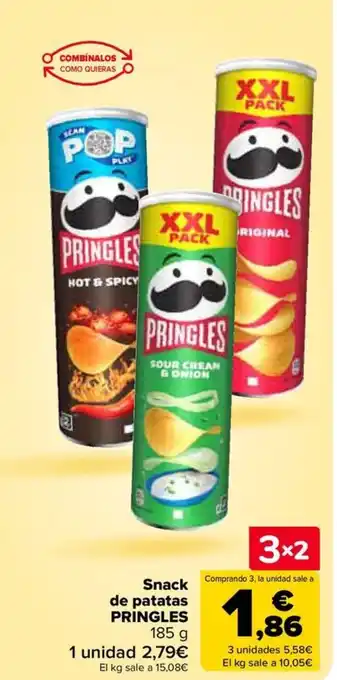 Carrefour PRINGLES Snack de patatas oferta