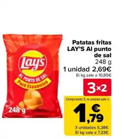 Carrefour LAY'S Patatas fritas Al punto de sal oferta