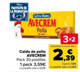Carrefour AVECREM Caldo de pollo oferta