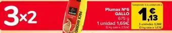 Carrefour GALLO Plumas N°6 oferta