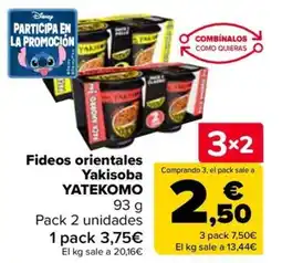 Carrefour YATEKOMO Fideos orientales Yakisoba oferta