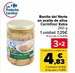 Carrefour Bonito del Norte en aceite de oliva Carrefour Extra oferta