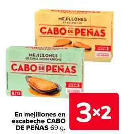 Carrefour CABO DE PEÑAS En mejillones en escabeche oferta