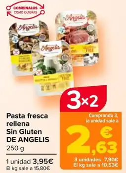 Carrefour DE ANGELIS Pasta fresca rellena Sin Gluten oferta