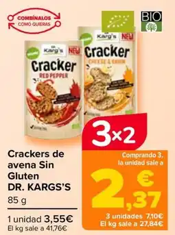 Carrefour DR. KARGS'S Crackers de avena Sin Gluten oferta