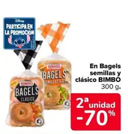 Carrefour BIMBO En Bagels semillas y clásico oferta