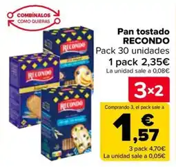 Carrefour RECONDO Pan tostado oferta