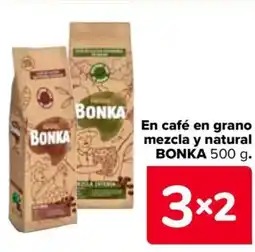 Carrefour BONKA En café en grano mezcla y natural oferta