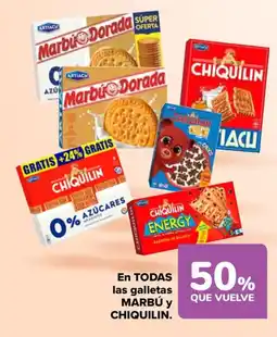 Carrefour MARBÚ y CHIQUILIN En todas las galletas oferta