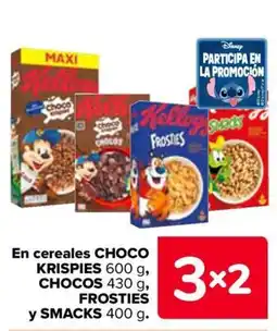 Carrefour KELLOGG'S En cereales choco krispies chocos frosties y smacks oferta