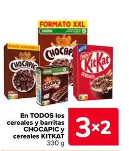 Carrefour CHOCAPIC y KITKAT En todos los cereales y barritas cereales oferta