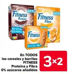 Carrefour FITNESS En todos los cereales y barritas proteina y fibra 0% azúcares añadidos oferta