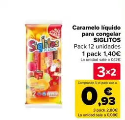 Carrefour SIGLITOS Caramelo líquido para congelar oferta