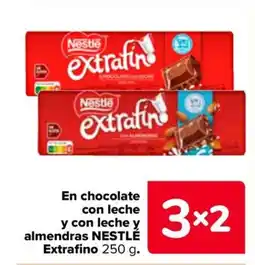 Carrefour NESTLÉ En chocolate con leche y con leche y almendras Extrafino oferta