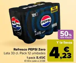 Carrefour PEPSI Refresco Zero oferta