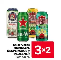 Carrefour HEINEKEN, DESPERADOS Y PAULANER En cervezas oferta