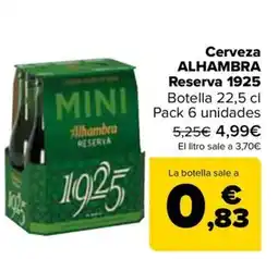 Carrefour ALHAMBRA Cerveza Reserva 1925 oferta