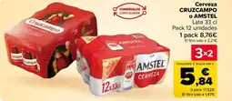 Carrefour CRUZCAMPO O AMSTEL Cerveza oferta