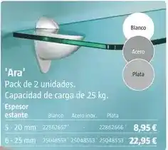 Bauhaus Soportes de pared 'ara' oferta