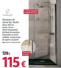 Bauhaus Camargue - mampara de ducha fija 'berlin' oferta