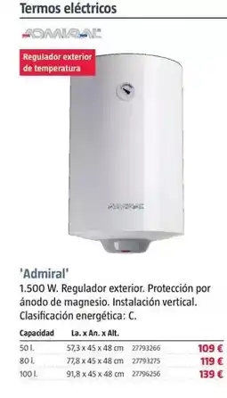 Bauhaus Admiral - termo eléctrico oferta