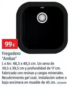 Bauhaus Fregadero 'ambar' oferta
