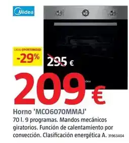 Bauhaus Midea - horno 'mco6070mmaj' oferta