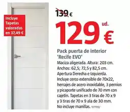 Bauhaus Pack puerta de interior 'recife evo' oferta