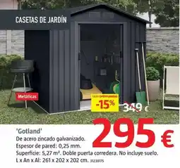 Bauhaus Casetas de jardín 'gotland' oferta