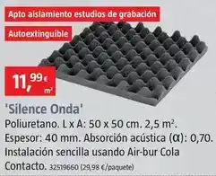 Bauhaus Aislamientos acústicos 'silence onda' oferta