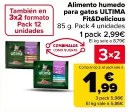 Carrefour ULTIMA Alimento humedo para gatos Fit&Delicious oferta
