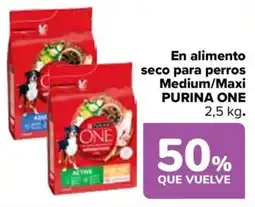 Carrefour PURINA ONE En alimento seco para perros Medium/Maxi oferta