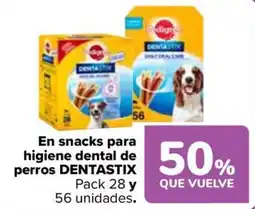 Carrefour DENTASTIX En snacks para higiene dental de perros oferta