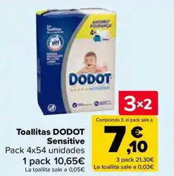 Carrefour DODOT Toallitas Sensitive oferta