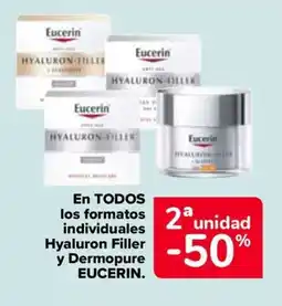 Carrefour EUCERIN En todos los formatos individuales hyaluron filler y dermopure oferta