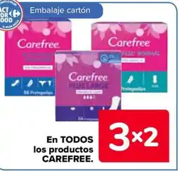 Carrefour CAREFREE En todos los productos oferta