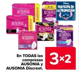 Carrefour AUSONIA En todas las compresas discreet oferta