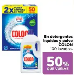 Carrefour COLON En detergentes líquidos y polvo oferta