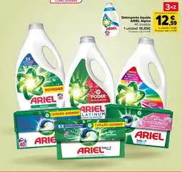 Carrefour ARIEL Detergente líquido Alpine oferta
