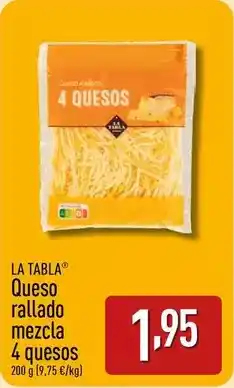 ALDI Queso rallado mezcla 4 quesos oferta
