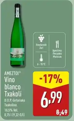 ALDI Blanco - vino txakoli oferta