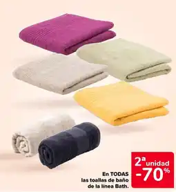 Carrefour En todas las toallas de baño de la línea bath. oferta