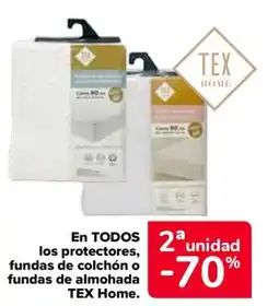 Carrefour En todos los protectores, fundas de colchón o fundas de almohada tex home. oferta