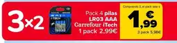 Carrefour Pack 4 pilas LR03 AAA Carrefour iTech oferta