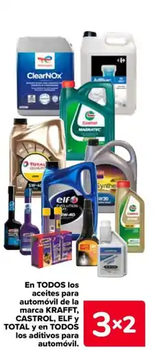 Carrefour KRAFT CASTROL, ELF y TOTAL En todos los aceites para automóvil de la marca los aditivos para automóvil oferta