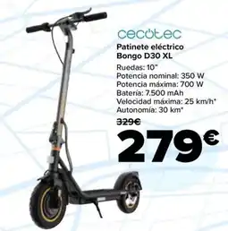 Carrefour CECOTEC Patinete eléctrico Bongo D30 XL oferta