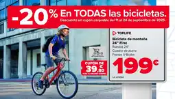 Carrefour TOPLIFE Bicicleta de montaña 24" First oferta