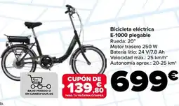 Carrefour Bicicleta eléctrica E-1000 plegable oferta