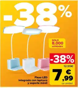 Carrefour Flexo LED integrado con lapicero y soporte móvil oferta